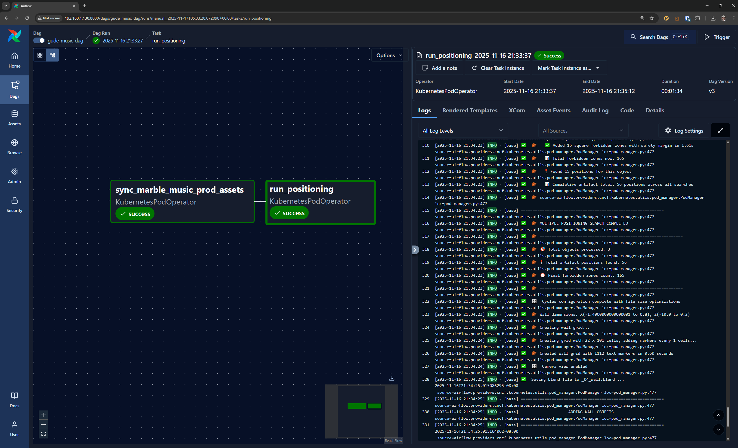 Pipeline configuration setup