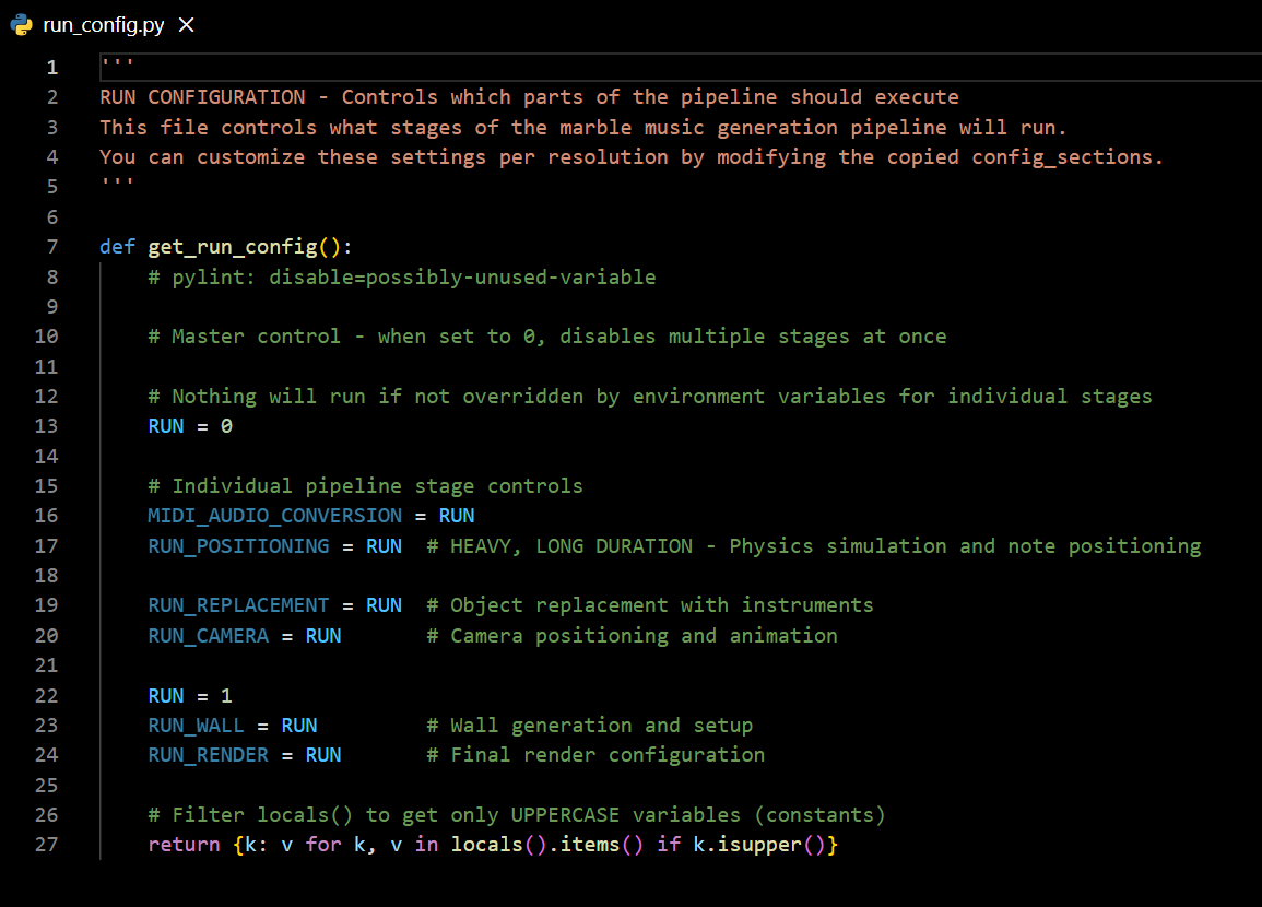 Runtime configuration scripts